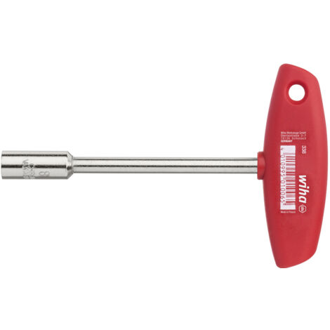 Wiha Steckschlüssel mit Quergriff Innenvierkant glanzvernickelt 6 mm (01005)