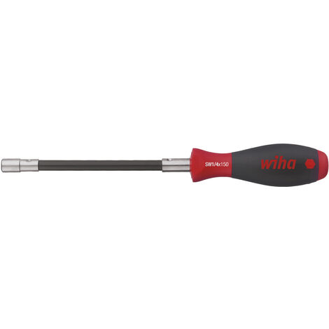 Wiha Tournevis avec porte-embout SoftFinish® serrage par circlip Manche flexible, 1/4" 150 mm (01479)