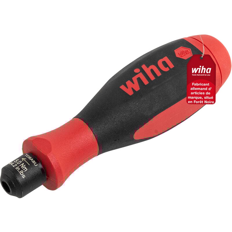 Wiha - Tournevis dynamométrique easyTorque à couple limité à réglage fixe 5.0 Nm (36239)