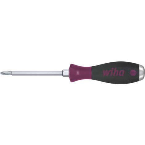 Wiha Tournevis MicroFinish Phillips avec lame six pans continue et avec disque de frappe PH1 x 80 mm (29149)