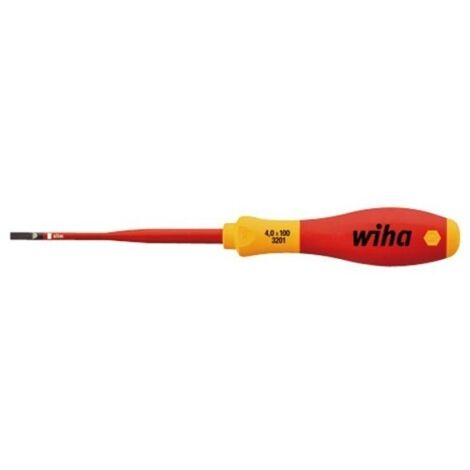 Wiha - tournevis slimfix softfinish® vde/gs - tête à fente 4 5 x 125mm
