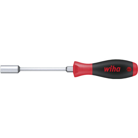 Wiha Tournevis SoftFinish® Tournevis à douille six pans, système métrique avec lame ronde et écrou six pans 13.0 mm x 125 mm (01098)