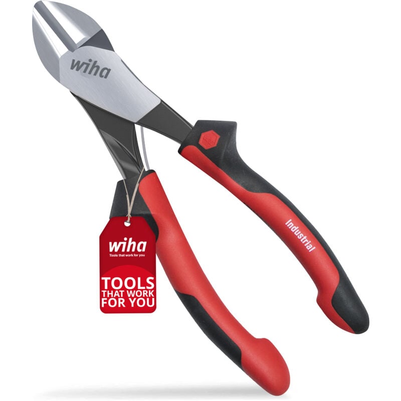 Wiha - Pince coupante diagonale grande capacité Industrial avec DynamicJoint® avec ressort d'ouverture activable et désactivable 200 mm, 8' (41327)