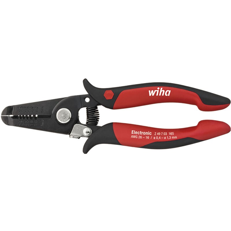Wiha - Pince à dénuder Electronic Dénudeurs 0,4-1,3 mm 165 mm, 6 1/2' (33472)