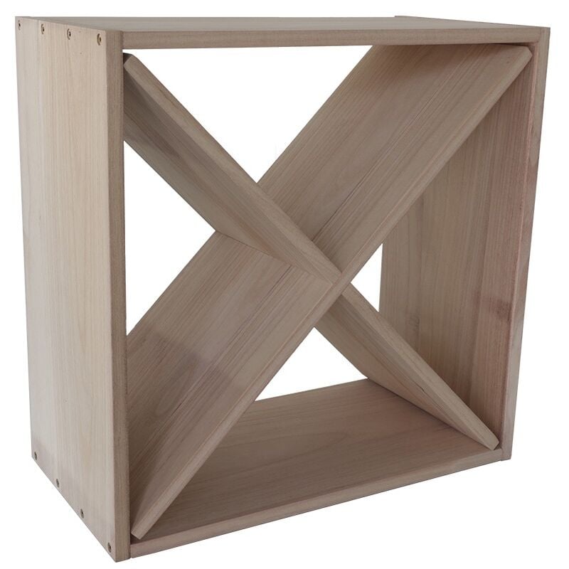 Vivol - Range-bouteilles avec croix - 50 x 50 cm - Bois