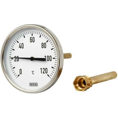 160°C mit Tauchhülse 4x WIKA Zeigerthermometer 0° 