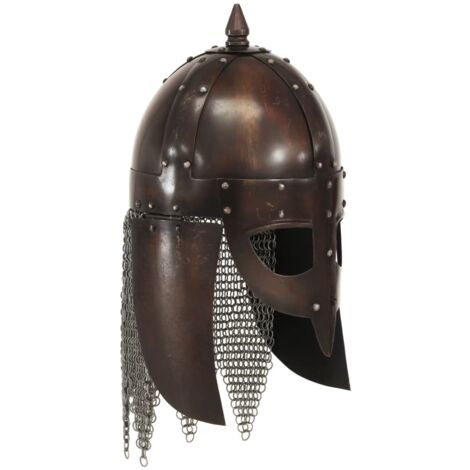 Wikinger-Krieger-Helm Antik Replik für LARP Kupfern Stahl