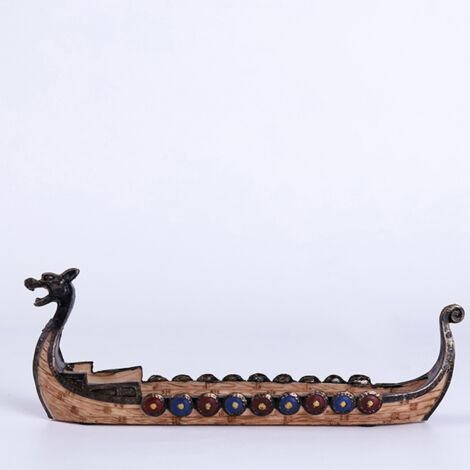 Wikingerschiff-Räucherstäbchenhalter aus Kunstharz, Retro-Dekoration für ein elegantes Zuhause