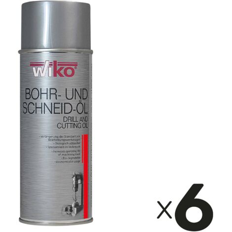 WIKO Spray Bohr- und Schneidöl, 400 ml, 6 Stück