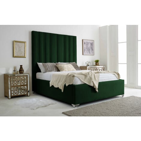 Wilburn Green Plush Velvet Small Double Bed Frame