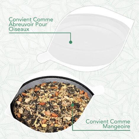 Wildlife Friend I Mangiatoia per uccelli con bagno per uccelli sospeso per balcone I Mangiatoia per uccelli da esterno con stazione di alimentazione I Nido per uccelli con distributore di semi.