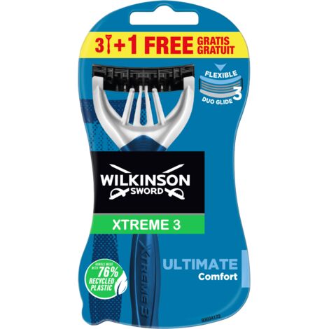 Wilkinson Sword Xtreme3 Ultimate – Einwegrasierer, sanfte Rasur, 4 Stück