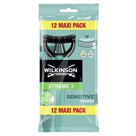 Wilkinson Xtreme3 Pure Sensitive - 12 rasoi per pelli sensibili