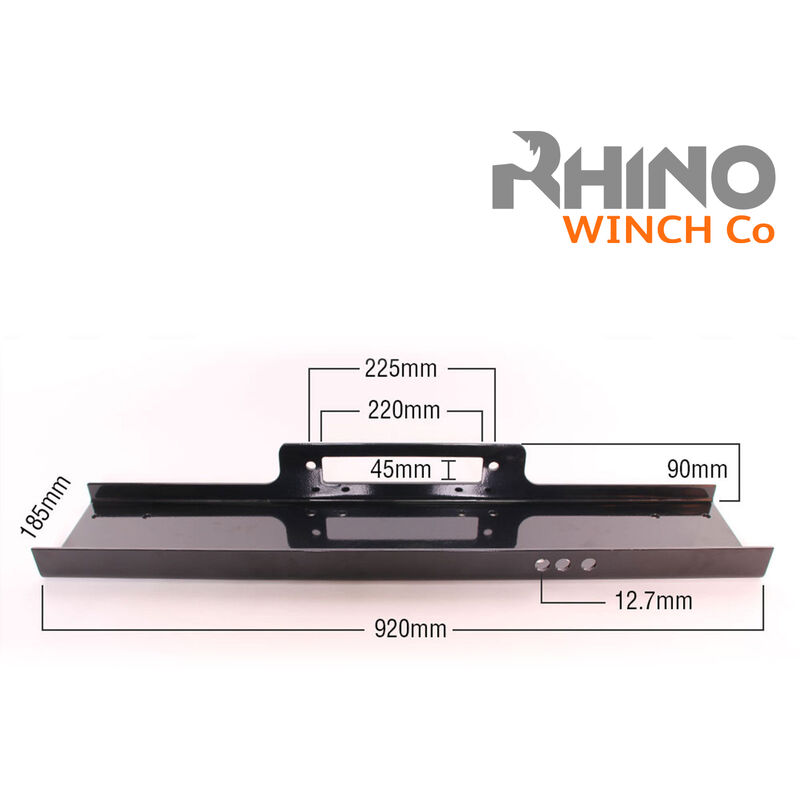 Rhino Winch - Winch Mounting Plate RHINO Heavy Duty Standard for up to 13500lbs Winches - 1 Year Warranty