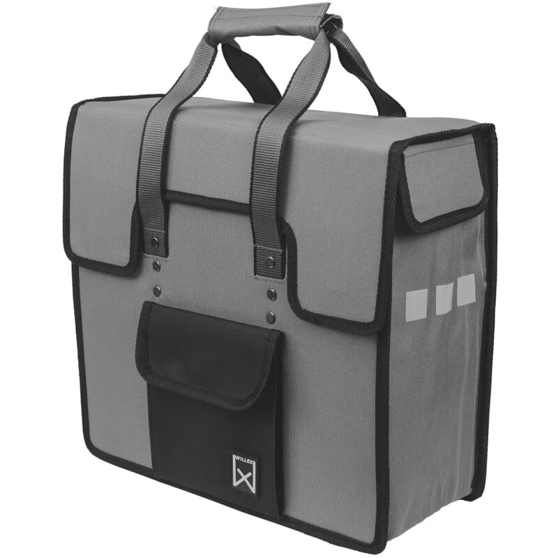 

Alforja Bolso Bicicleta Maleta Maletín Portaequipaje 18 L Gris y Negra - Gris - Willex