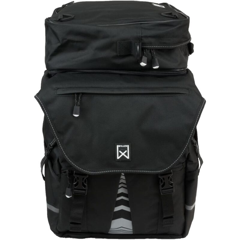 

Willex Alforjas de bicicleta y bolso superior XL 1200 65L negro 13411 - Negro