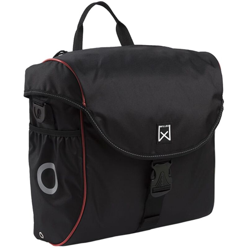 

Alforjas para bicicleta 19 L negra y roja 16005 - Negro - Willex