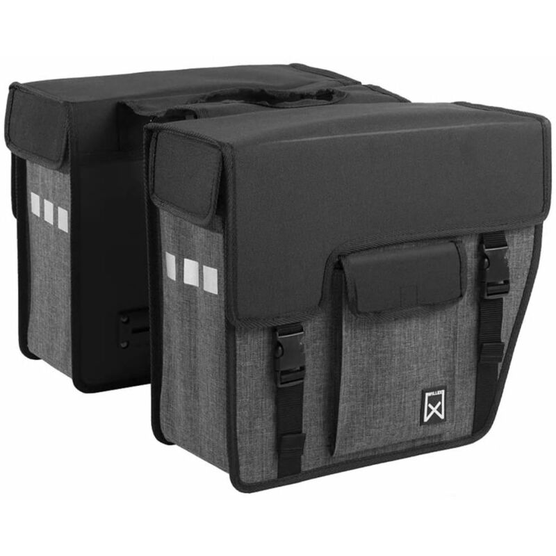 

Willex Alforjas para bicicleta 33 L inclinada negra y gris 10713