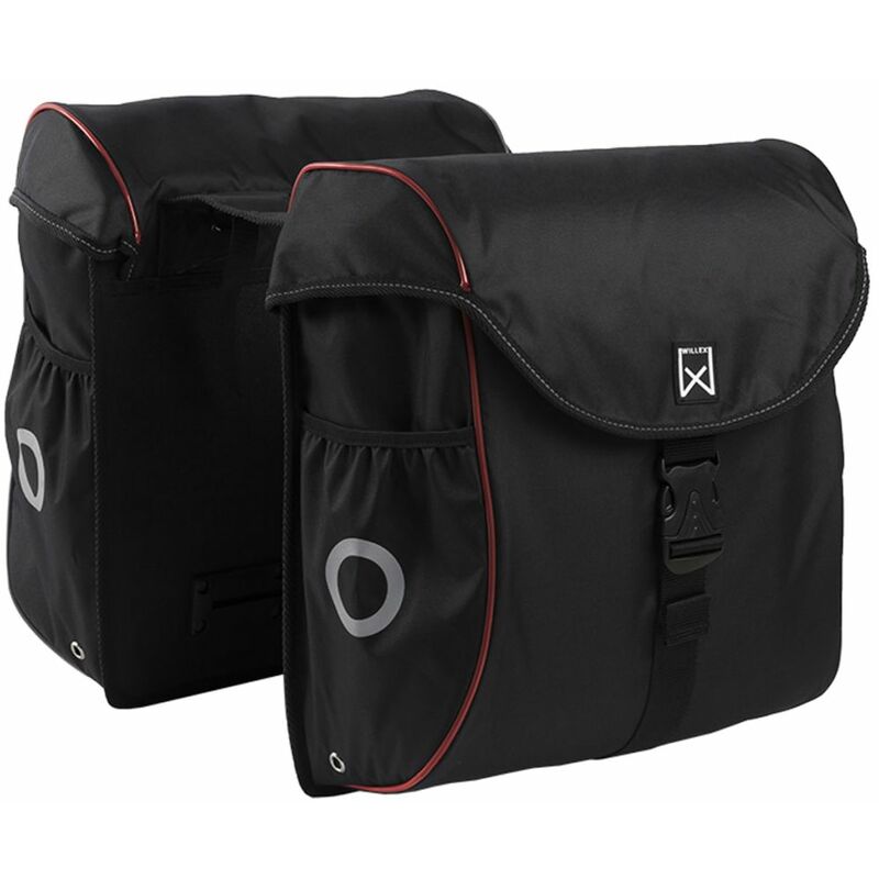 

Willex Alforjas para bicicleta 38 L negro y rojo 16105