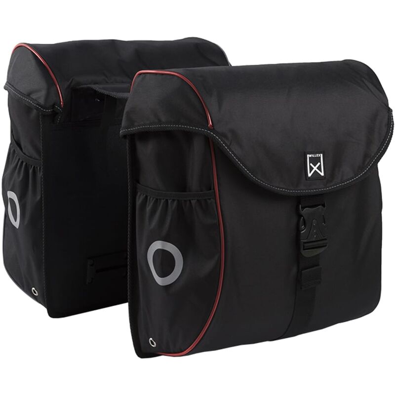 

Alforjas para bicicleta 38 L negro y rojo 16105 - Negro - Willex