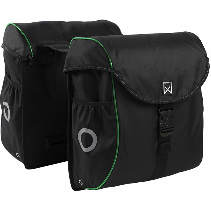 

Willex Alforjas para bicicleta 38 L negro y verde 16104