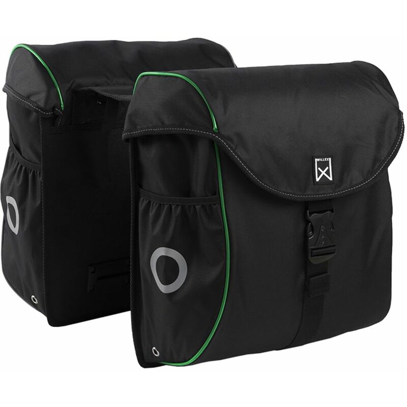 

Alforjas para bicicleta 38 L negro y verde 16104 - Negro - Willex