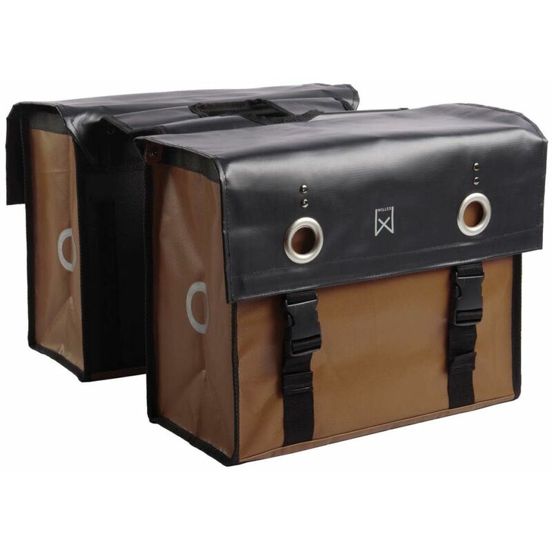 

Willex Alforjas para bicicletas tarpaulin 52 L negro y marrón mate