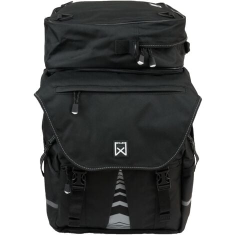 Willex Bicycle Panniers with Top Bag XL 1200 65 L Black 13411 - Black