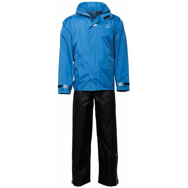 

Willex Chaqueta y pantalón impermeables talla S azul y negro 29143