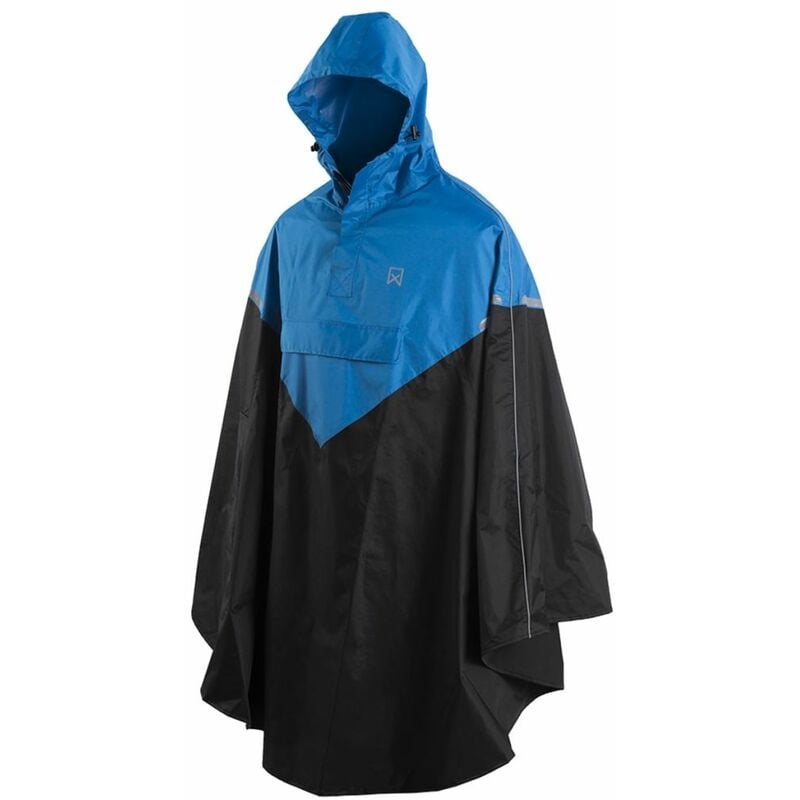 

Willex Poncho de lluvia con capucha talla S/M azul y negro 29219