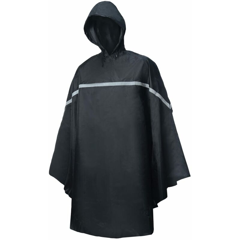 

Willex Poncho de lluvia con capucha talla única negro