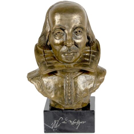 William Shakespeare - Buste sur marbre, statuette d'un personnage célèbre, décoration pour bureau, école et hôtel par Art-Dog