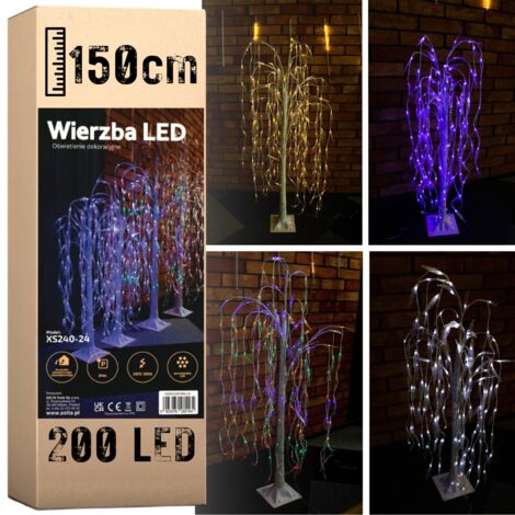 Willow LED-Weihnachtsbaum mit 200 LEDs, 150 cm, blau