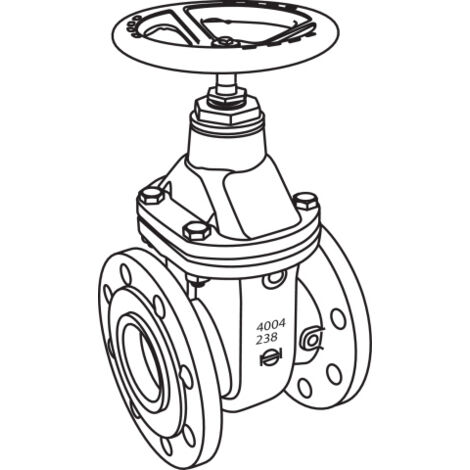 Wilo Absperrschieber Flansch DN 100, aus EN-GJL-250