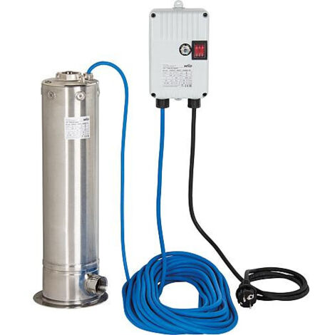 Wilo – Pompe immergée SE 304 EM – Puissance 0,85 kW – Débit max. 6000 l/h – Hauteur de refoulement 44 m – Pression max. 4,4 bar
