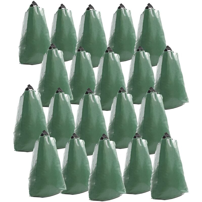 Lot de 20x Sac d'arrosage goute à goutte – 920 x 1 x 880 mm – 75 l – Irrigation à long terme en cas de Sécheresse – Arrosoir d'arbres - Wiltec