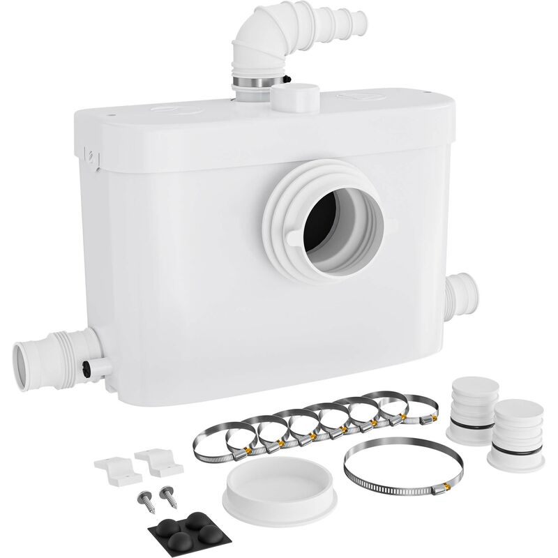 Wiltec - XPOtool Pompe de relevage 3/1 avec Raccord frontal – 450 w – 475 x 154 x 306 mm – 6900 l/h – Refoulement 7,5 m/75 m – Pour Eaux usées