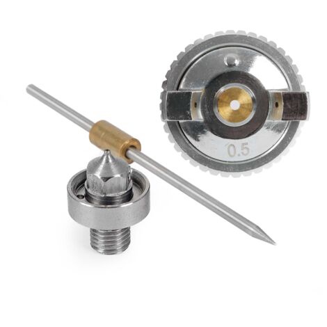 Wiltec 3 teiliges Ersatz Düsen Set 0,5 mm für HVLP Lackierpistole H2000 oder H2000P, Spritzpistole Sprühpistole Zubehör