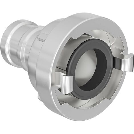 Wiltec – Accouplement Storz D/25 mm – Aluminium – Manchon rotatif 120° – Raccord rapide pour tuyaux pompier et irrigation – Dimensions 62 x 55 x 55 mm