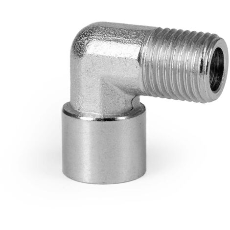 Wiltec – Adaptateur aérographe 90° mâle/femelle 12,91mm – Raccord pour compresseur AS189/AS196/AF186 – Flux d'air constant pour aérographie