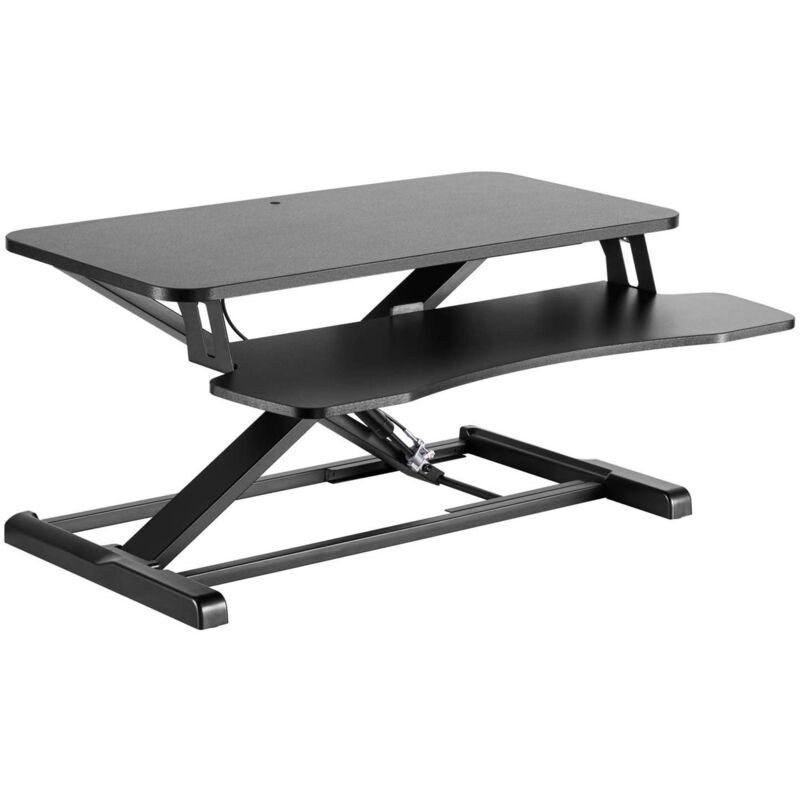 Image of Alzata per monitor 80x40cm con porta tastiera, regolabile, Supporto di rialzo per computer - Wiltec