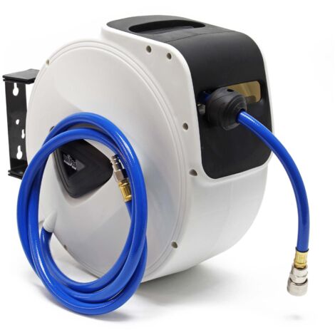 Wiltec Avvolgitubo automatico 15 metri Avvolgitore tubo aria compressa a parete