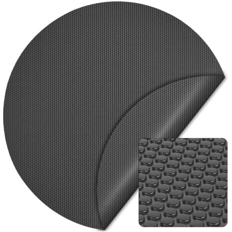 Wiltec Bâche à bulles solaire ronde pour piscine, Ø 5 m, 140 µ, en PE, couleur noire, couverture piscine, chauffage piscine