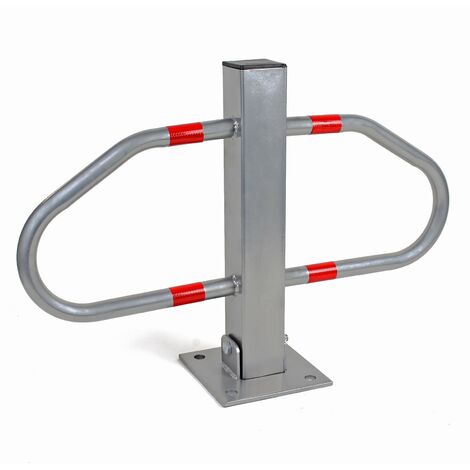 Wiltec barrera de aparcamiento plegable con tres llaves hecho de acero barrera parking