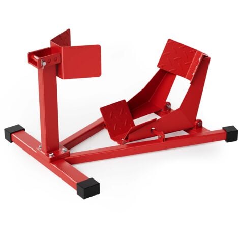 Wiltec Bloque roue de moto pour pneu avant – en Acier – pour Ø 17-21" – Largeur 60-160 mm – Béquille Support repose-moto lève-moto de Montage Atelier Stockage