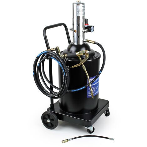 Wiltec bomba de grasa neumática de 15 litros engrasadora para lubricar vehículos y máquinas