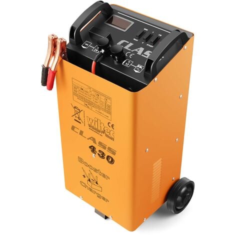 WilTec Boost 430 dispositivo de carga para baterías 12V 24V Cargador de baterías Ayuda al arranque