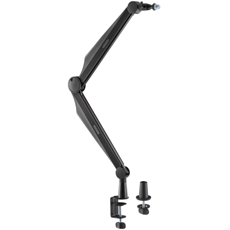 Wiltec Bras pour microphone 80cm Bras articulé Jointure Support table pour micros 3/8" 5/8" Studio d'enregistrement Domicile