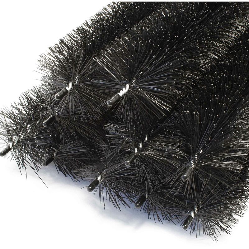 Wiltec - Brosses anti oiseaux Lot de 10 pièces 12 m, 10 x 120 cm x ø 19 cm, Protège panneaux solaires, Hérisson anti nid, Protection contre martres