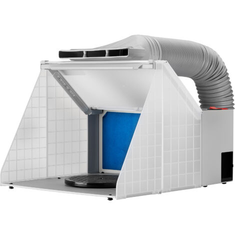 Wiltec Cabine d’aspiration pour aérographie airbrush 12 V – 47 dB – 4 m³/mn – avec Éclairage – Filtre extraction vapeur brouillard peinture – Extensible – pour Tatouage modélisme manucure Nail Art